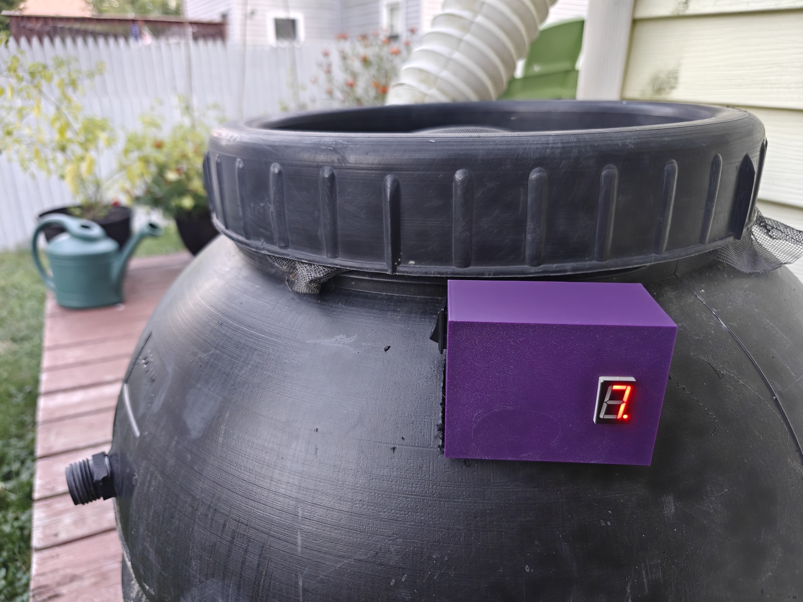 Water barrel fluid level
